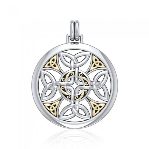 Pendentif Croix Celtique Argent 925 - Sculpté - Cadeau Foi Baptême Communion