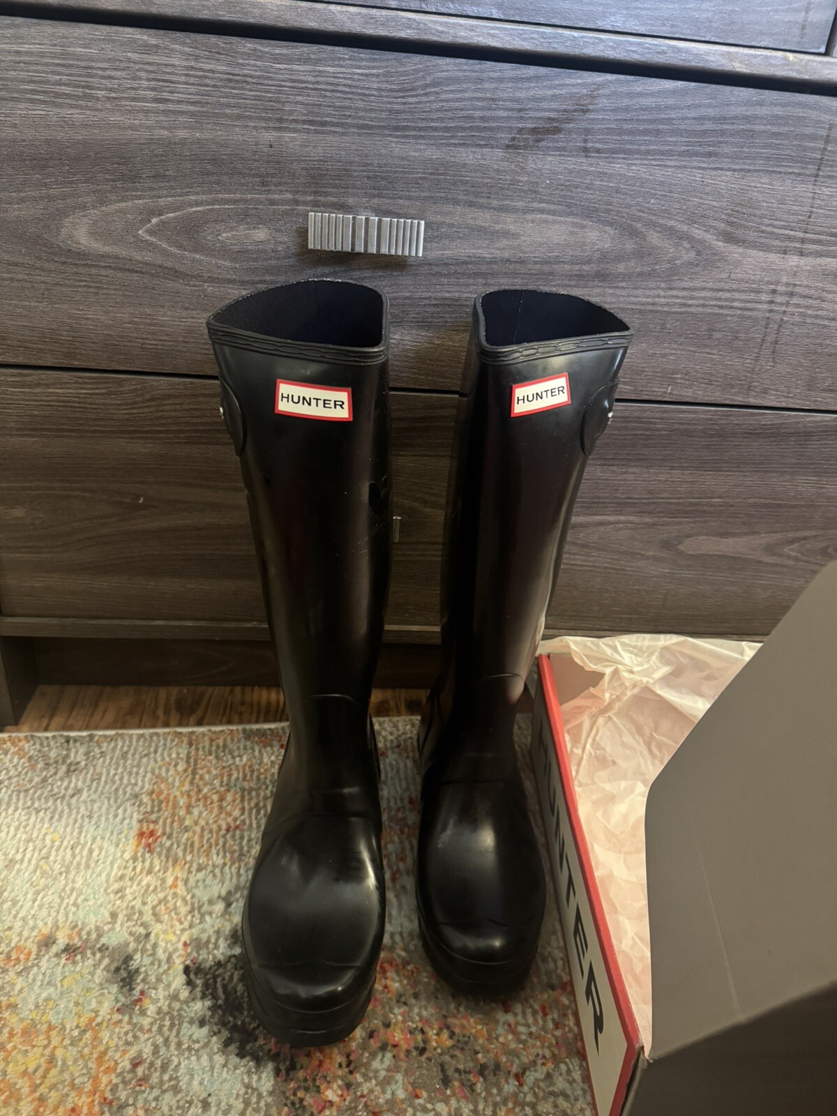 Women's Hunter Rain Boots Size 9 Waterproof Comfortable & Stylish-image