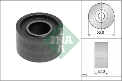 INA 532 0225 10 Umlenk-/Führungsrolle, Zahnriemen für VOLVO