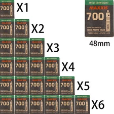 1Pack - 6 Pack Maxxis Welter Weight 700x23-32C 48mm Bike Inner Tube Presta FV
