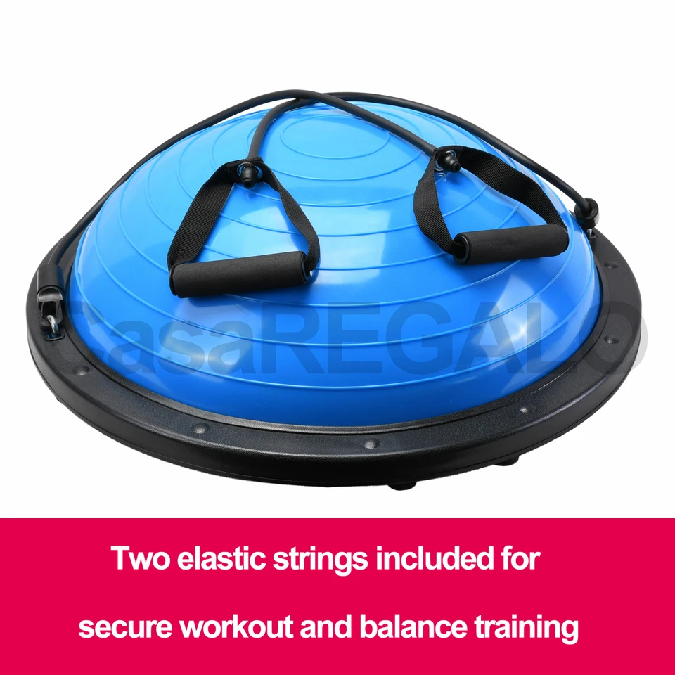 Pilates Balance Ball Gym Training Exercise Half Fitness w/ Pump & Band Yoga - image 2 of 4