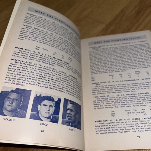 UNIVERSITY OF ILLINOIS FOOTBALL 1965 Press, Radio and Television GRABOWSKI - Imagen 5 de 11