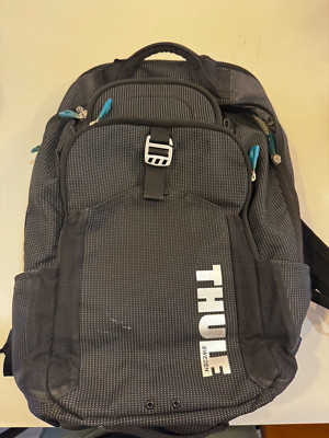THULE Backpack Black Enroute Travel Hiking Outdoors Embriodered