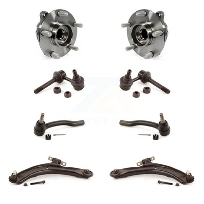 Front Hub Bearing Lower Control Arm Outer Tie Rod Link Kit (8Pc) For Nissan 370Z