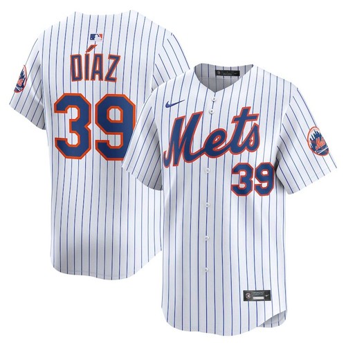 New York Mets Edwin Diaz #39 Nike Men's White 2025 Official MLB Limited Jersey