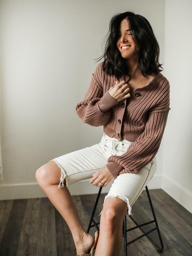 Cardi Mocha Cardigan Sweater 