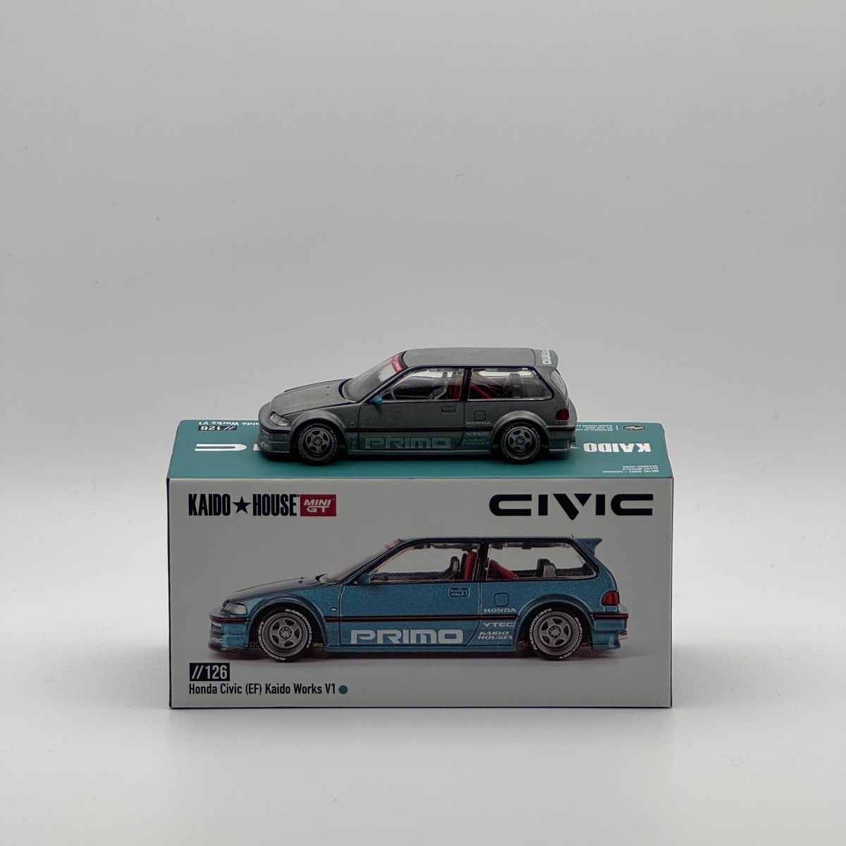 CHASE Mini GT x Kaido House 1:64 Honda Civic EF Kaido Works