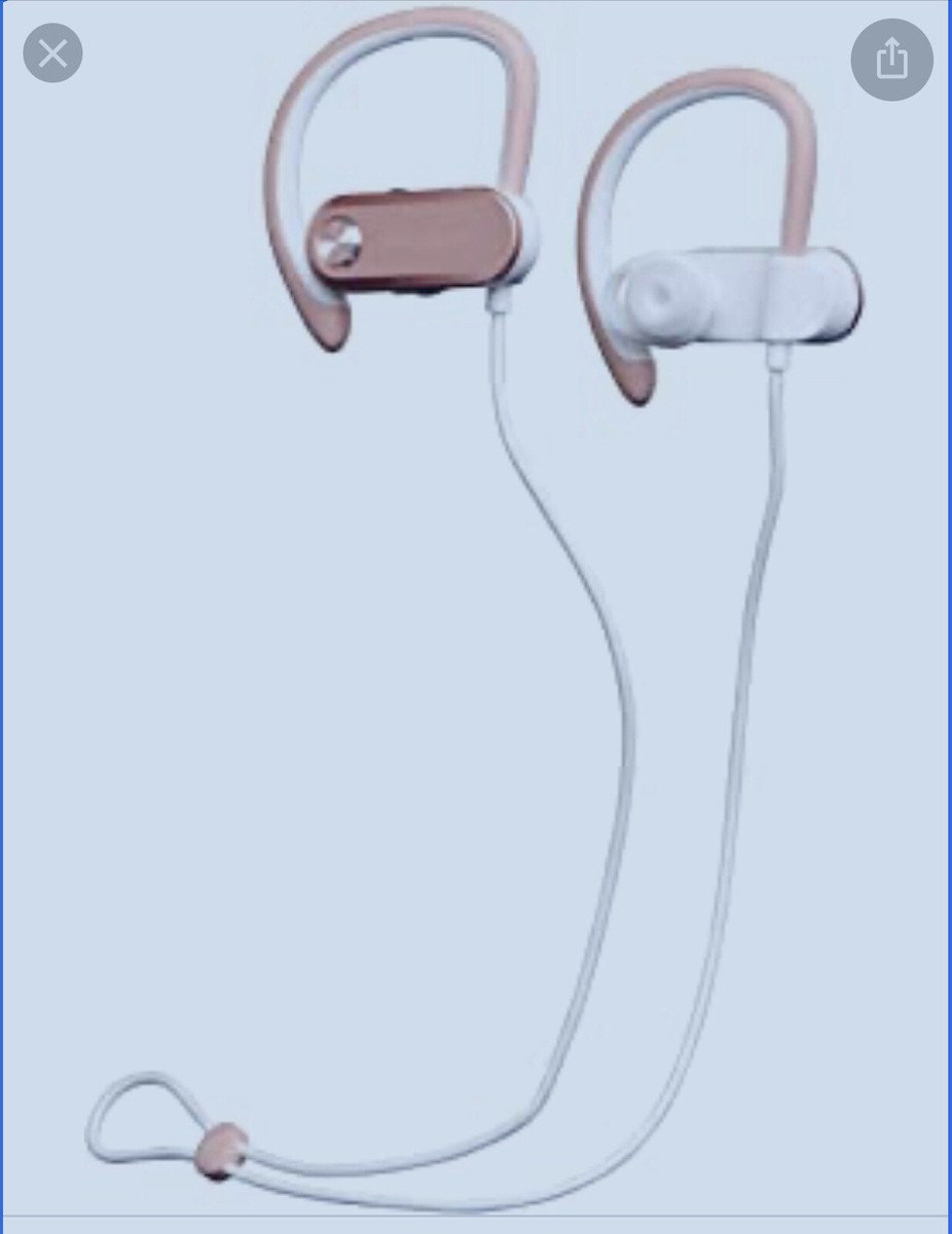 BlackWeb Wireless BlueTooth Sport EarBuds Built-in Microphone Rose