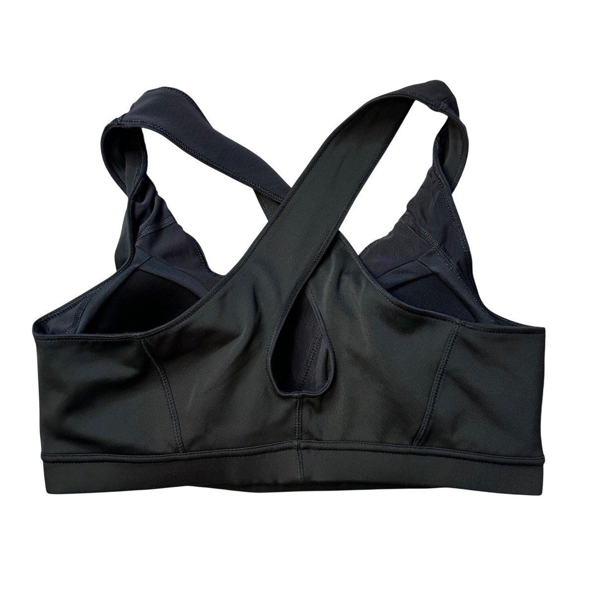Adidas Sports Bra Womens L Black AA4425 Crossback Keyhole