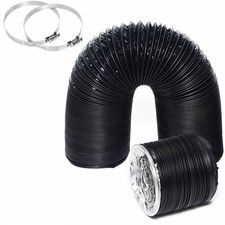 5M Dryer Vent Hose Air Ducting Flexible PVC Aluminum Foil Hose Ventilation Duct