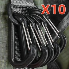 Carabiner Clip, 10 Pack, 855lbs  3" Heavy Duty Caribeaners for Hammocks, Camping