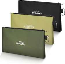 3 Pack Canvas Tool Pouch with Zipper, Tool Pouch Bag, Multi-Purpose Small Zipper
