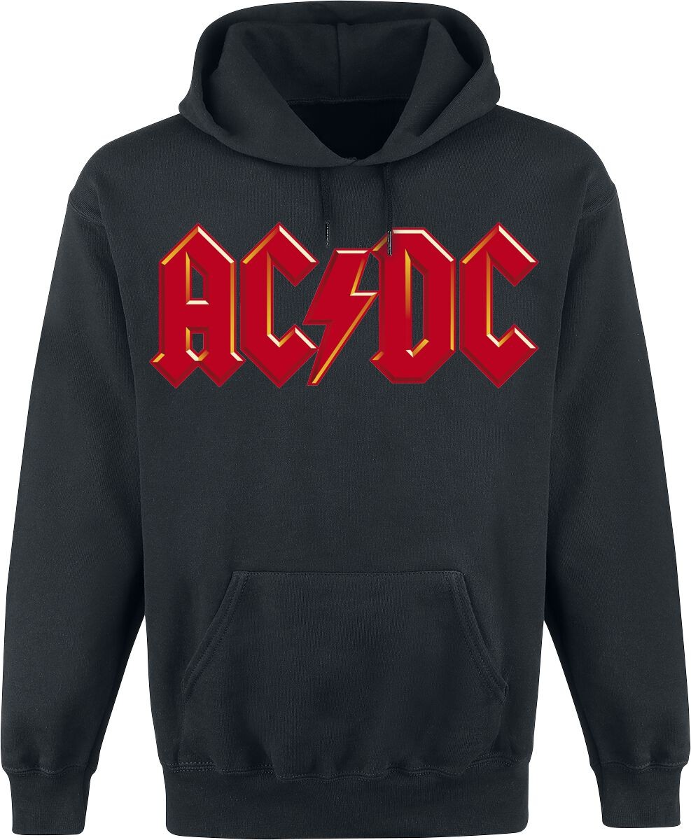 ACDC Kapuzenpullover с красным логотипом schwarz Band-Товары, Группы, Nachhaltigkeit