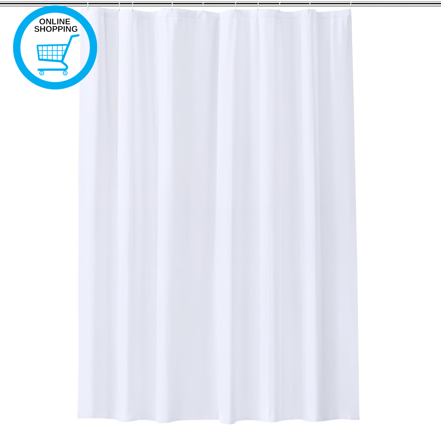 Shower Curtains Mould Proof Resistant, Waterproof PEVA Shower Curtain Heavy Duty