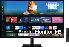 SAMSUNG 27" M5 M50D FHD Smart Monitor Streaming TV Speakers HDR10 LS27DM500ENXGO
