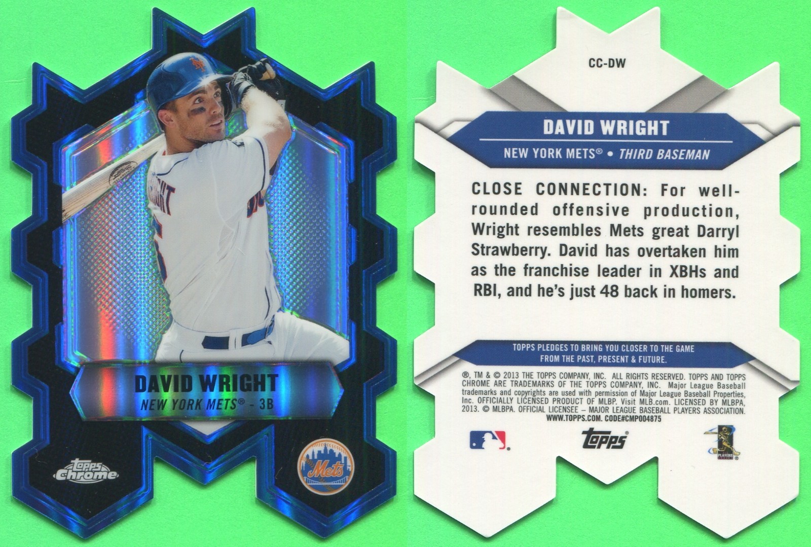 2013 Topps Chrome Connections Die Cuts - #CC-DW David Wright - New York Mets