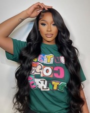 36" Body Wave Human Hair Wig 13x6 HD Lace Front Wig Transparent Lace Pre Plucked