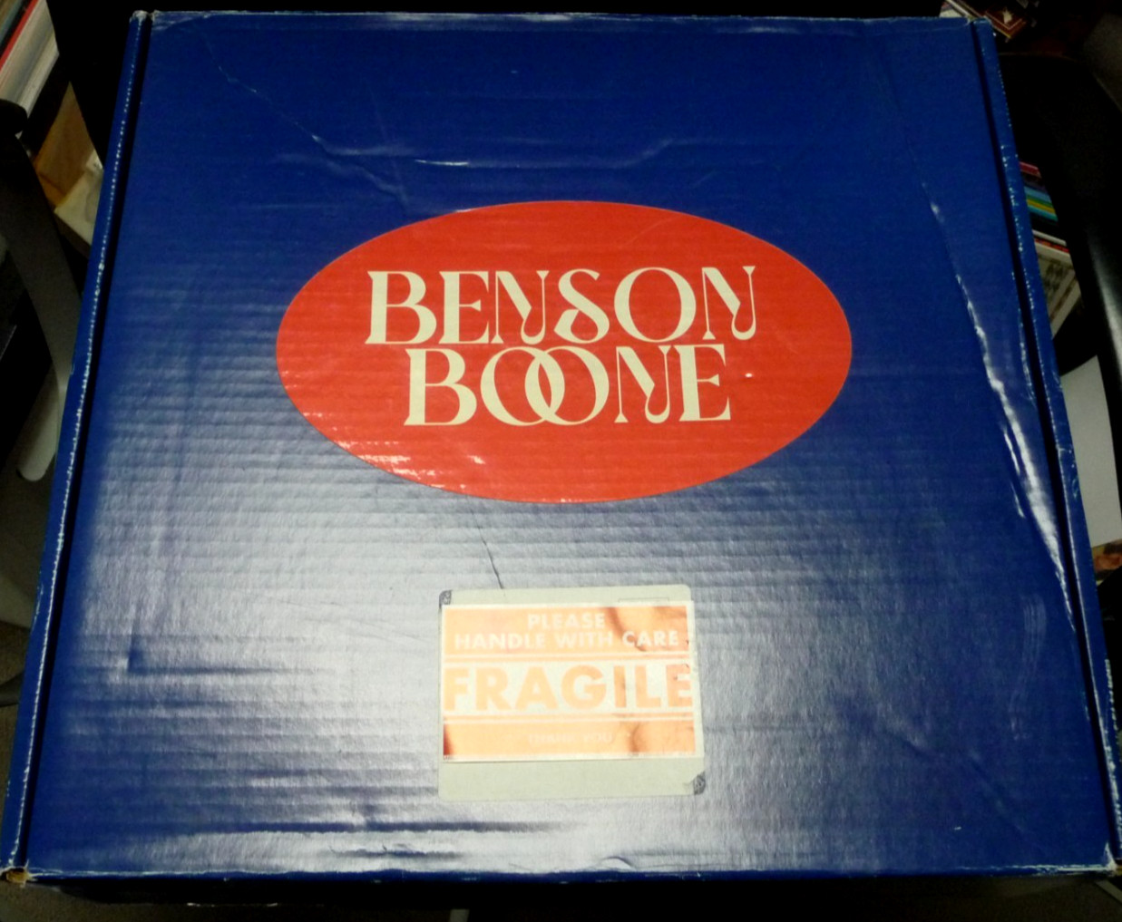 BENSON BOONE Fireworks & Rollerblades PROMO BOX Clear Vinyl LP, Shirt, Hat Wheel