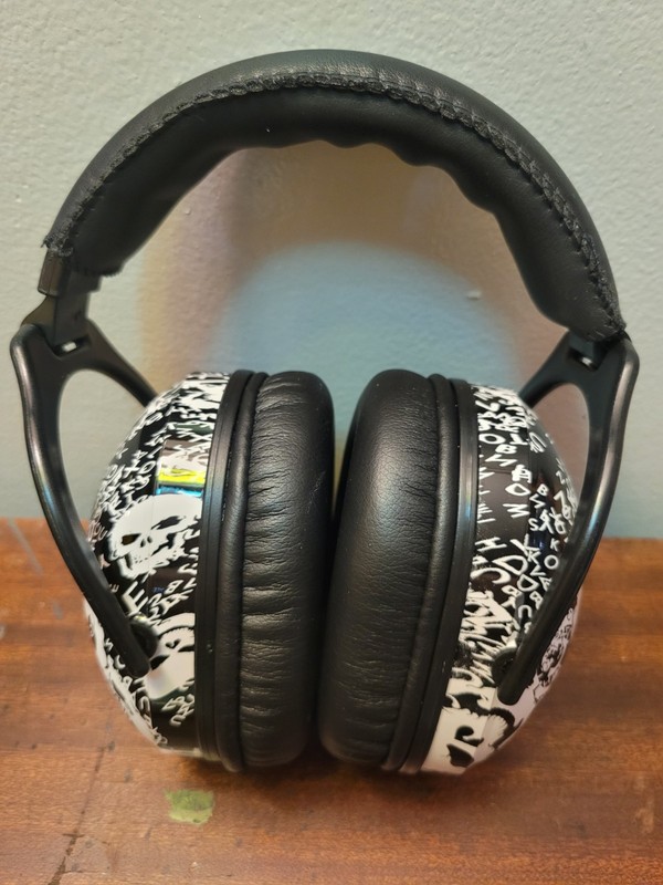 Zohan Youth Noise Cancelling Ear Muffs , Black/Skull Design
