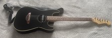 Fender StratAcoustic Electro Acoustic Black Plus Single Coil Pick Up And Strap