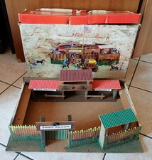 Fortino Fort Alamo per Soldatini Western in legno vintage 60 x 37 cm