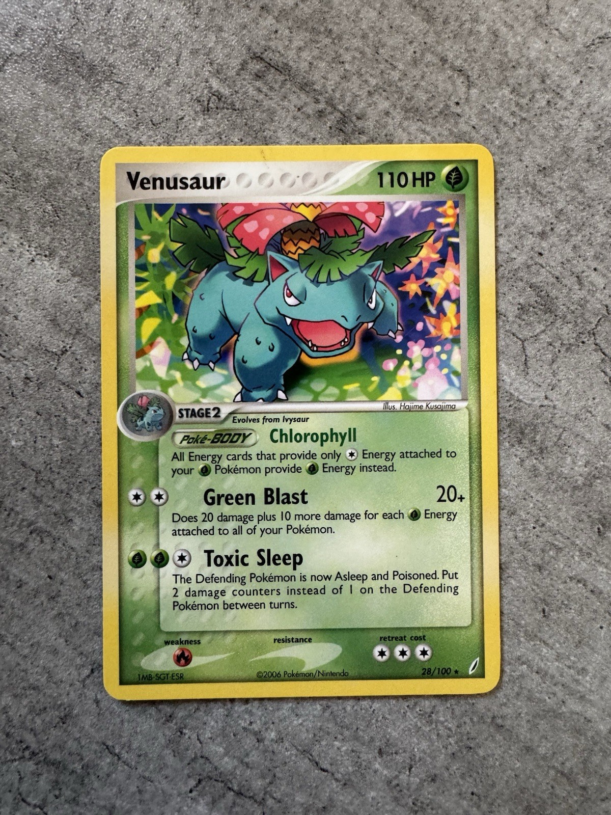 Pokemon Card Venusaur EX Crystal Guardians Rare 28/100 - NM-