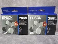 2x Genuine Epson 288XL Black Ink Cartridge High Yield OEM New NIB EXP 03/2028 