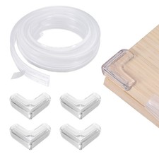 6.5 ft x 1.18 Inch Edge Corner Protectors with 4 Corners, Transparent