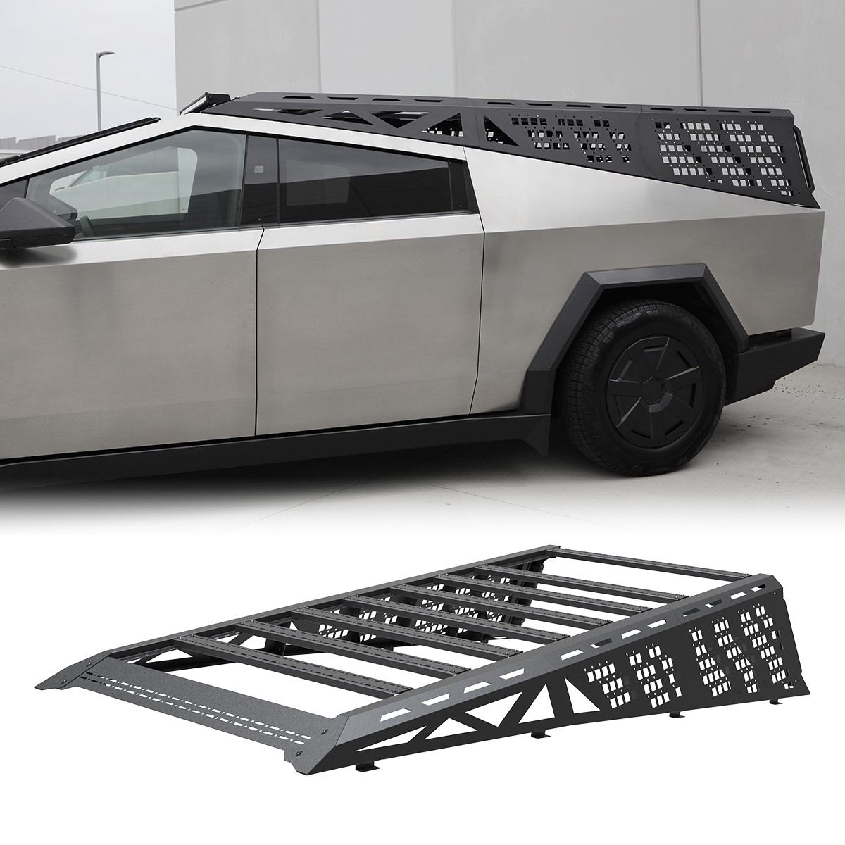 Heavy Steel Full-Frame Bed Rack Kit Roof Cargo Racks For 2024+ Tesla Cybertruck
