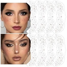 8Ps Face Glitter Speckles Patches, Rose Gold Glitter Freckles Face B0DNXFWQCQ