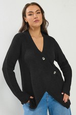 Image of Yours Curve Women's Plus Size Button Through Cardigan