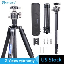 Carbon Fiber Travel Tripod Professional Camera Tripod W/ 46mm CNC Ball Head