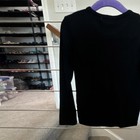 imoga Girls Black Long Sleeve Crew Neck Bow Accent Top Size 2 — photo 3