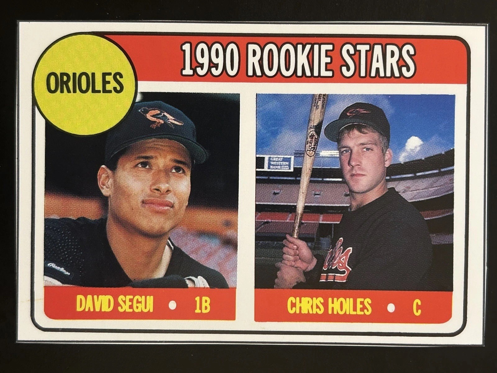 1990 Baseball Cards Magazine Rookie Stars David Segui & Chris Hoiles #72 Orioles
