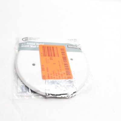 Commercial Electric Round Blank Metal Flat Cover White Textured 5'' PMTW-RB