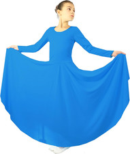 Girls Praise Loose Fit Full Length Long Sleeve Dance Dress