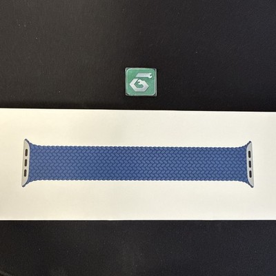 Apple Watch Braided Solo Loop 44mm (45/46/49) OEM Atlantic Blue Size 4 New