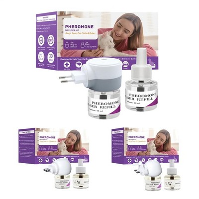 Beruhigendes Pheromon-Diffusor-Set für Katzen, Plug-In-Diffusor für Haustiere 