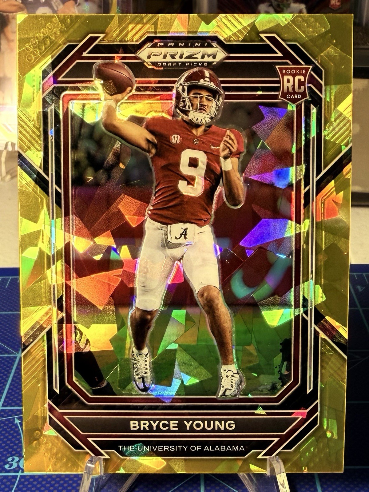 2023 Panini Prizm Draft Picks #101 Bryce Young RC Rookie Gold Ice Prizm Alabama