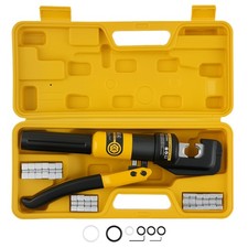 10 Ton Hydraulic Wire Terminal Crimping Tool with Case for Copper Aluminum QME