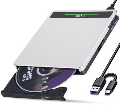 External CD Drive for Apple Mac, USB DVD Drive External DVD Player CD ROM Bur...