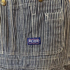 VTG Big Smith Hickory Stripe Overalls Bibs Jumpsuit Railroad 34x28 Streetwear
