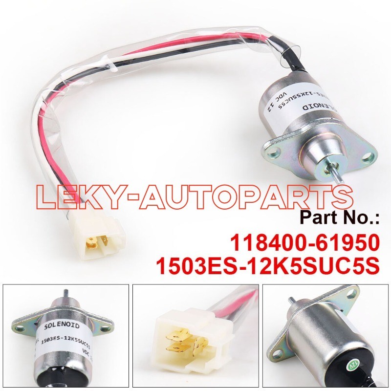 Fuel Shut Off Solenoid Valve Shutdown For Yanmar 2V78 2V750 1503ES-12K5SUC5S