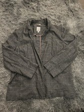 Lauren Conrad Women s Grey with Pink Detail Blazer Jacket Lightweight Size XL