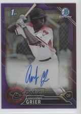 2016 Bowman Draft Chrome Pick Purple Refractor 220/250 Anfernee Grier Auto 4m6
