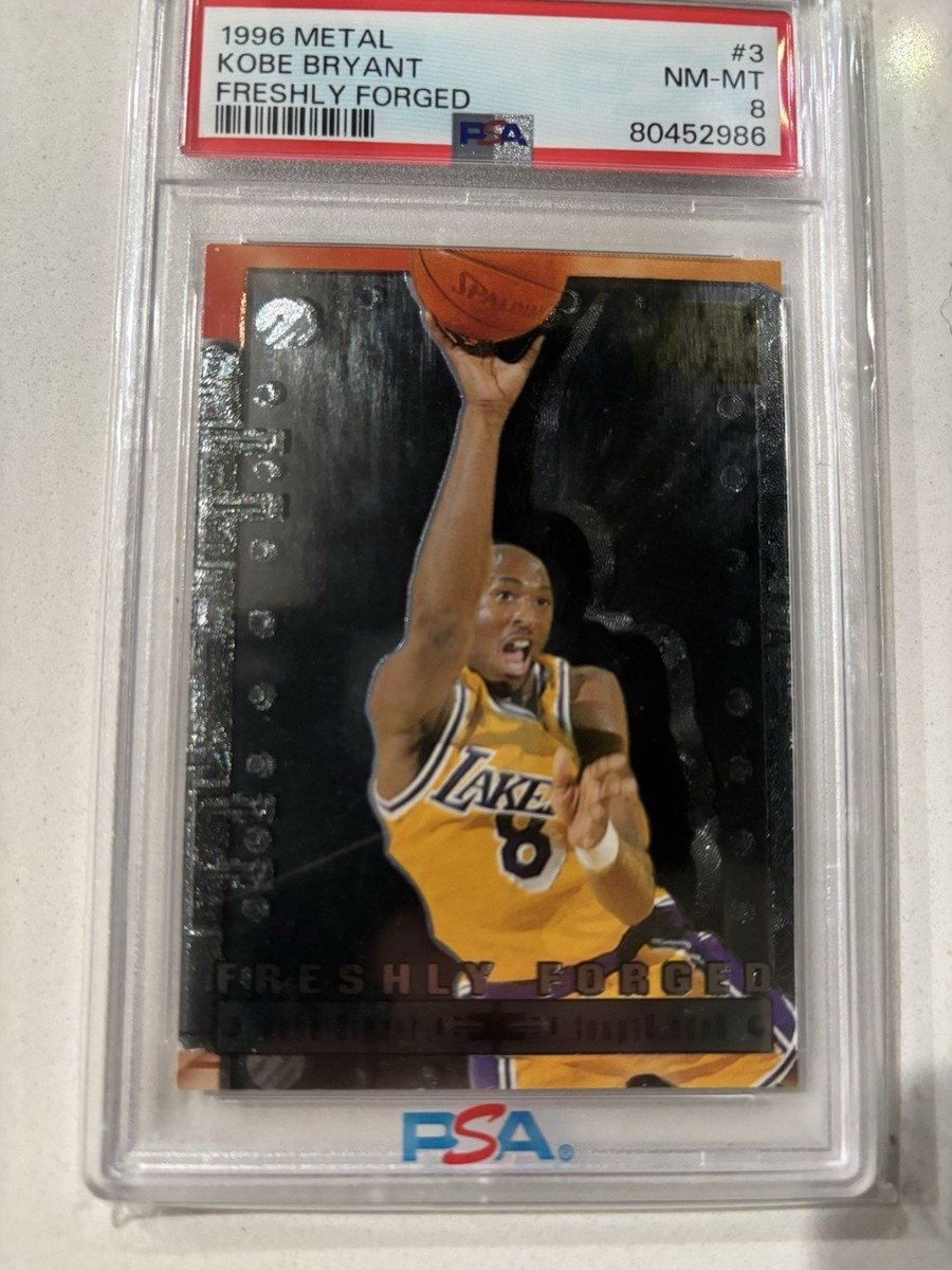 1996-97 Fleer Metal Freshly Forged Kobe Bryant #3 PSA 8 1996-97 Fleer Metal Freshly Forged Kobe Bryant #3 PSA 8