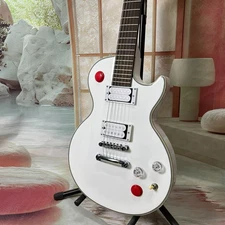 LP Custom Buckethead Alpine White Electric Guitar 6Strings HH Pickups Ship US