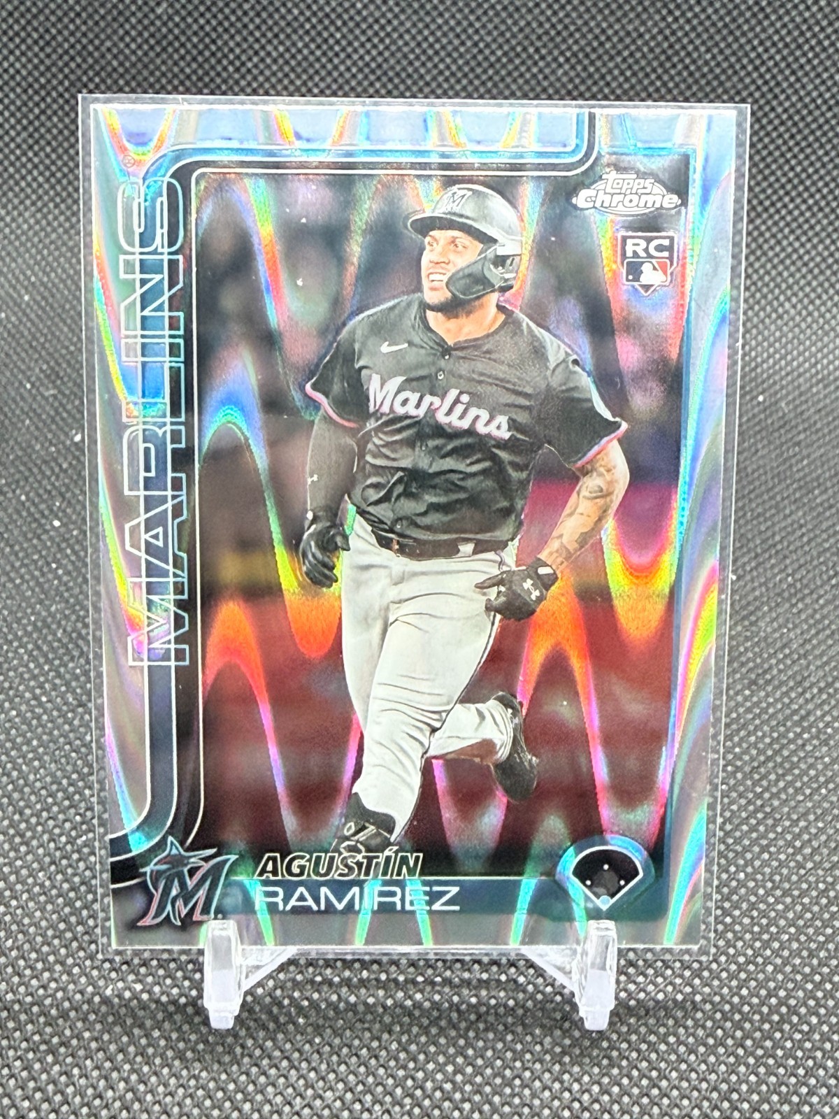 2025 Topps Chrome Update RAYWAVE Agustin Ramirez ROOKIE #USC200 - Miami Marlins