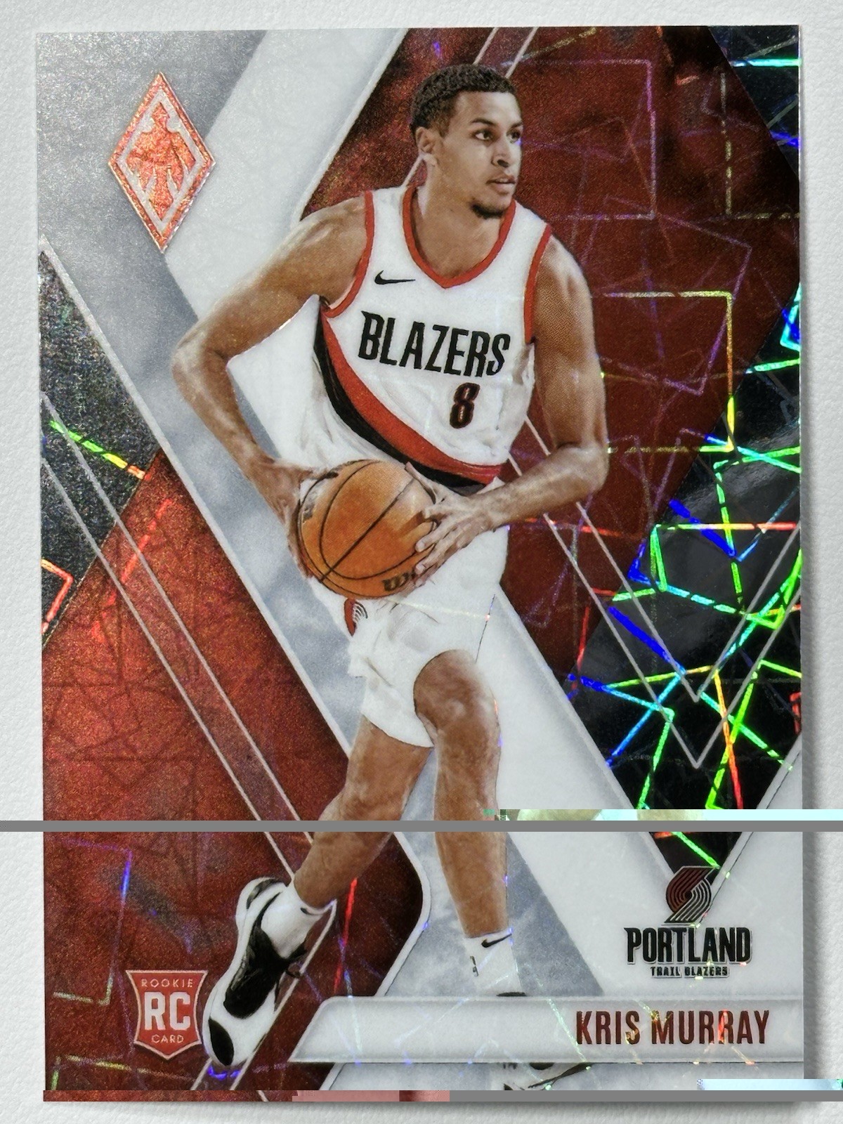 2023-24 Panini Phoenix Kris Murray #267 White Lazer Rookie RC Blazers /150