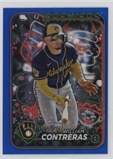 2024 Topps Holiday Blue Metallic Glitter William Contreras #H22 0b3